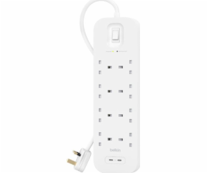 Belkin SurgePlus napájecí pásek 8x schuko 2xUSB-C 900J 2m