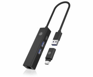  Hub IB-HUB1439-LAN 4v1 HUB, 1x USB-C, 2xUSB-A, 1x LAN