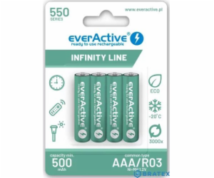 EverActive Nabíjecí baterie R03/AAA 550 mAH blistr 4 ks T...