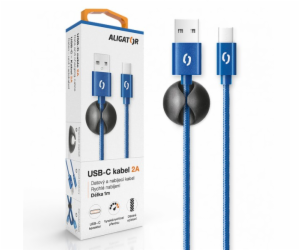 ALIGATOR datový kabel  PREMIUM 2A, USB-C, modrá