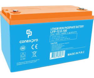 Baterie Conexpro LFP-12.8-100 LiFePO4, 12V/100Ah, M8, Blu...