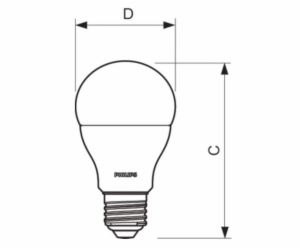 LED žárovka Philips E27 10W/75W A60 4000K    P169074