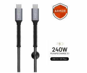 Fixed kabel USB-C/C 2m FIXDA-CC2-GR