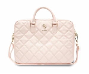 Guess PU Quilted 4G Metal Logo Computer Bag 15/16" Pink G...