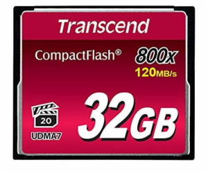 Paměťová karta Transcend 32GB CompactFlash (800X | R 120M...