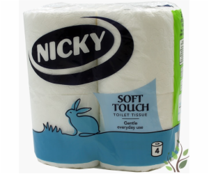 Papír toaletní 2 vrstvý Nicky Soft Touch 4 ks