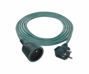 Prodlužovací kabel 2 m / 1 zásuvka / zelený / PVC / 1 mm2