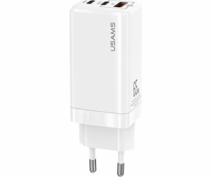 Usams USAMS Charger Lod. síť. 2xUSB-C+USB T33 GaN 65W PD ...