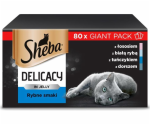 Sheba Delicacy Rybí příchut v želé 80x85g