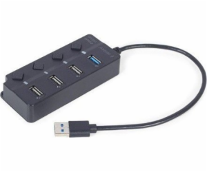 Gembird USB HUB I/O HUB USB3 4PORT/UHB-U3P1U2P3P-01 GEMBIRD