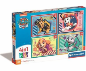 Clementoni Supercolor 4v1 - Paw Patrol, Puzzle