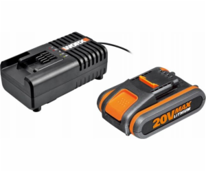 Worx baterie 20V 2,0Ah + nabíječka 2a (WA3601)