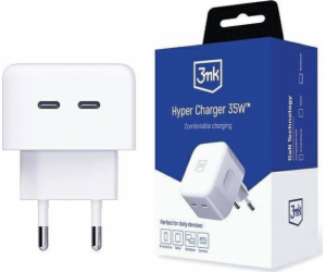 3mk síťová nabíječka - Hyper Charger 35W, GaN, 2x USB-C (...