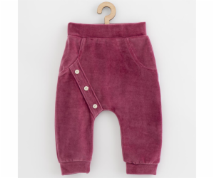 Kojenecké semiškové tepláčky New Baby Suede clothes růžov...