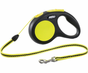 Vodítko FLEXI NEON S, černé, žluté, 5m