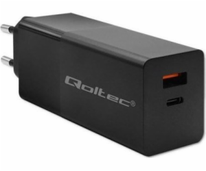 Nabíječka Qoltec Nabíječka GaN Power Pro | 1xUSB-C | 1xUS...