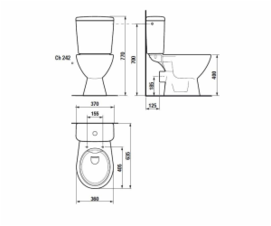 WC mísa Jika Lyra Plus H8257260002423, 635x400