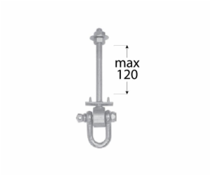 UCHYCENÍ houpačky MHD 120 typ D M12x130mm