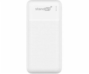 Přenosná nabíječka Standart PB67, 10000 mAh, bílá