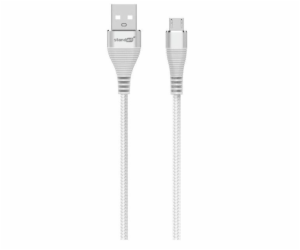 Kabel STANDART USB TypeA M, MicroUSB M 1,2m šedý GT-RH014