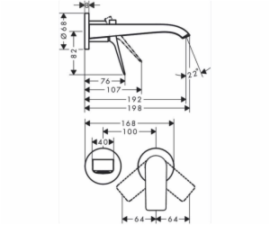 Umyvadlová baterie Hansgrohe Vivenis 75050670, černá