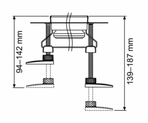 Nohy pro montáž Tece 660003 h19-139mm 4 ks