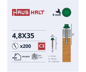  SAVISR 4.8X35 MED+EPDM RAL6029 (200-12)