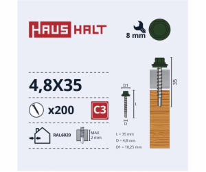  SAVISR 4.8X35 MED+EPDM RAL6020 (200-12)