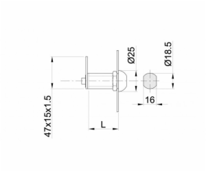 Zámek IBFM DIY 150, chrom, 16 mm