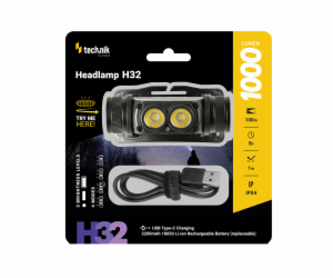 Technik Headlamp H32 nabíjecí čelovka kovová 1000lm