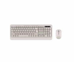 Tellur Green Wireless Keyboard and Mouse Nano Recever Creame