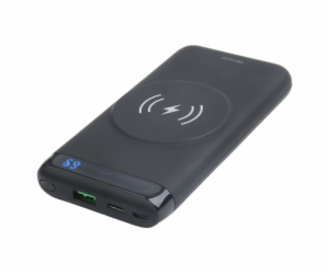 DELTACO PB-Q1003, Qi Powerbank 10000mAh, čierna