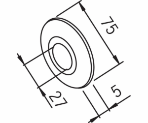 Excentrická čepice Oras 102003, 7,5 cm