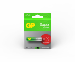 Prvky GP SUPER ALKALINE AA/LR06, 6 ks.