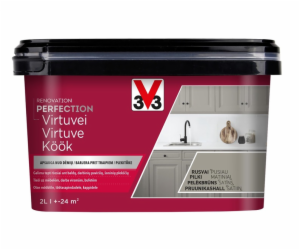 Smaltovaná barva V33 Perfection Kitchen, 2 l, Hnědošedá