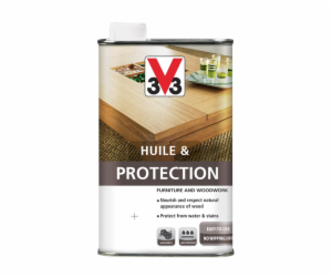 Olej na nábytek V33 Protection, barva teak, 0,5l