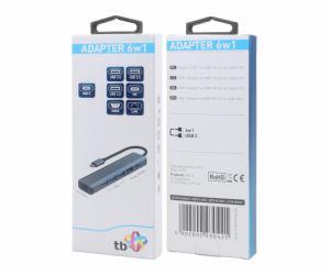 TB Touch USB C 6v1 - HDMI, USBx3, PD, RJ-45