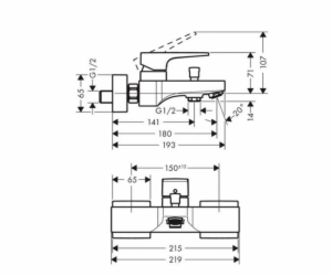 Koupelnová baterie Hansgrohe Talis E 71740140, bronz