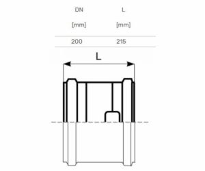 Opravná spojka na venkovní kanalizaci Magnaplast, O 200 mm