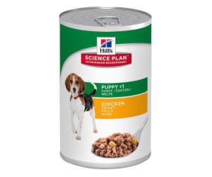 Konzervy pro psy Hill s Puppy Chicken, 370 g