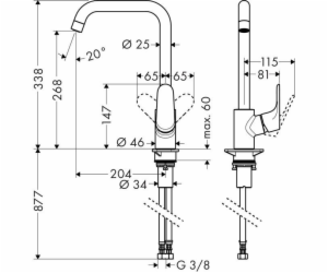 Kuchyňská baterie Hansgrohe Focus 318208