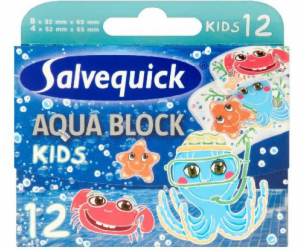 Náplasti Salvequick Aqua Block Kids 1 balení - 12 ks