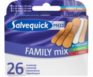 Salvequick Plasters Family Mix 1 balení - 26 ks