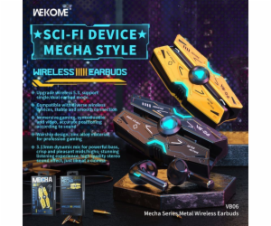 Bezdrátová sluchátka řady VB06 Mecha - Bluetooth V5.3 TWS...