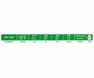 Kolečko HAUSHALT 45100BNYDB, 100 mm, s brzdou