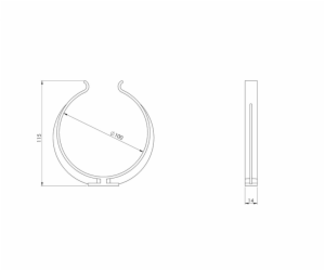Držák potrubí EUROPLAST AZ100, D100, 2 ks.
