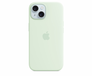 iPhone 15+ Silicone Case with MS - Soft Mint