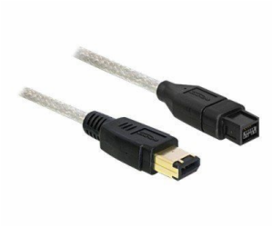 Delock Firewire 9-pin - Firewire 6-pin, 1m, transparentní...