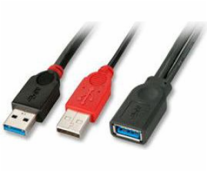 Lindy USB kabel USB-A – 2x USB-A 0,5 m černý (31112)