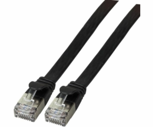 EFB RJ45 U/FTP plochý kabel, kat. 6A, PVC, 2 m, černý